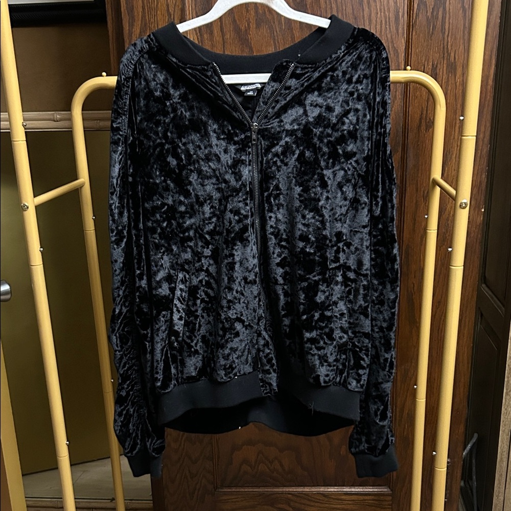Project RUNWAY Black Crushed Velvet Jacket